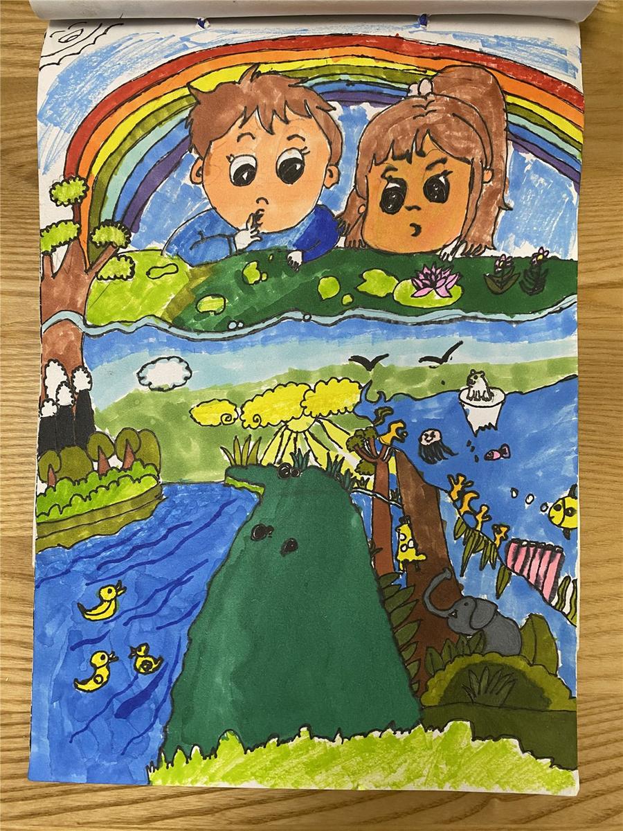 《夏日彩虹，保護地球》 孫睿陽 7歲